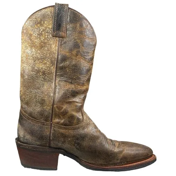 Code West Women’s Brown Leather Distressed Cowgirl Boot Size US 8