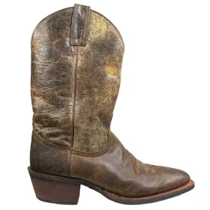 Code West Women’s Brown Leather Distressed Cowgirl Boot Size US 8