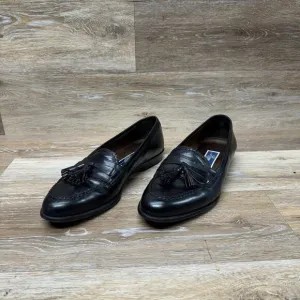 Cole Haan Bragano Black Leather Kiltie Tassel Loafers Shoes Italy Sz 10.5 M