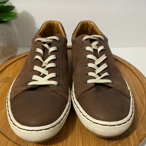 Cole Haan Brown Leather Low Top Sneakers Casual Lace Up Comfort Shoe Size 10.5M