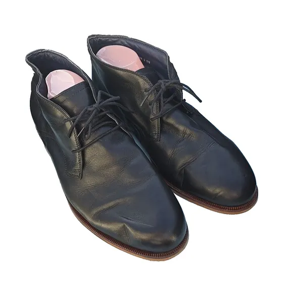 Cole Haan Carter Black Leather Lace Up Chukka Ankle Boots Men's Size 13M