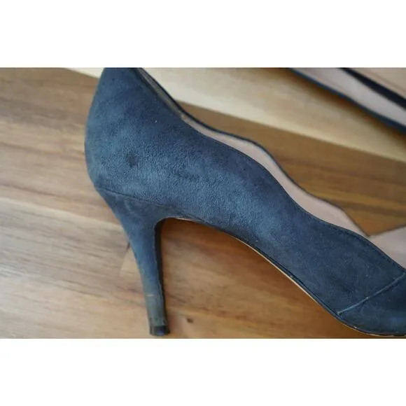 Cole Haan Cushioned Insole Grand OS Suede Courts Heels Pumps Dark Gray Size 6