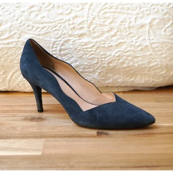 Cole Haan Cushioned Insole Grand OS Suede Courts Heels Pumps Dark Gray Size 6