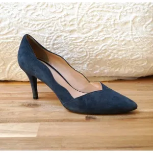 Cole Haan Cushioned Insole Grand OS Suede Courts Heels Pumps Dark Gray Size 6