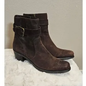 Cole Haan Distressed Brown Friar Ankle Boots Size 9