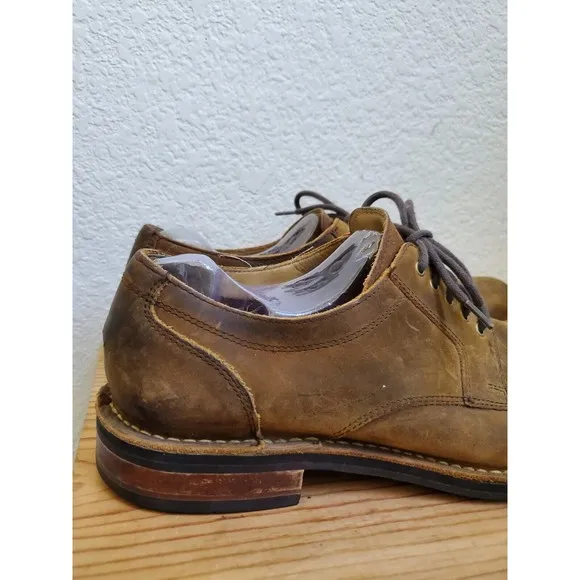 Cole Haan GrandOs Brown‎ Lace Up Oxfords Distressed Leather Classic Men 9.5 M