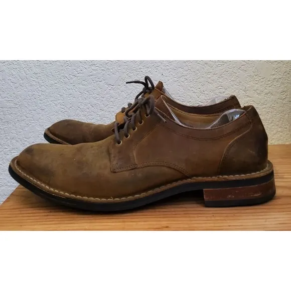 Cole Haan GrandOs Brown‎ Lace Up Oxfords Distressed Leather Classic Men 9.5 M