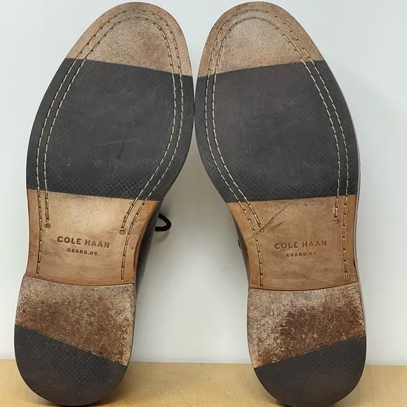 Cole Haan * Grand.OS Brown Leather Lace Up Derby Shoes Size 9.5