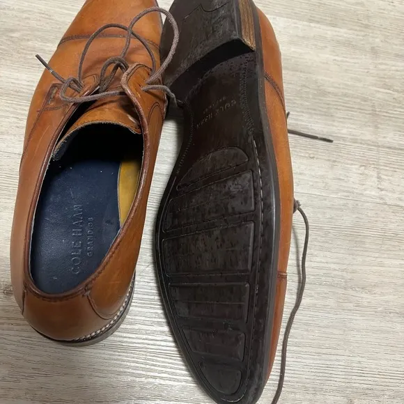 Cole Haan Leather Oxford Mens Dress Shoes Classic Business Casual Brown 9M