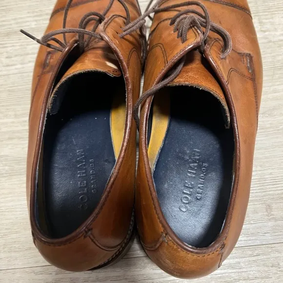 Cole Haan Leather Oxford Mens Dress Shoes Classic Business Casual Brown 9M