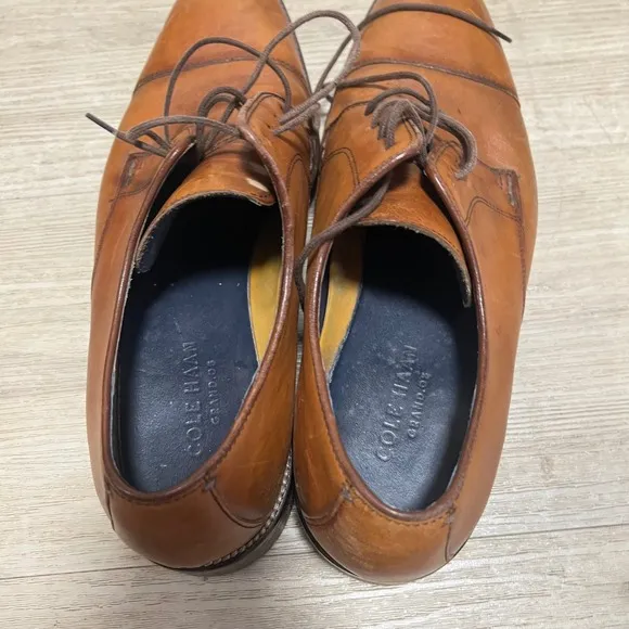 Cole Haan Leather Oxford Mens Dress Shoes Classic Business Casual Brown 9M