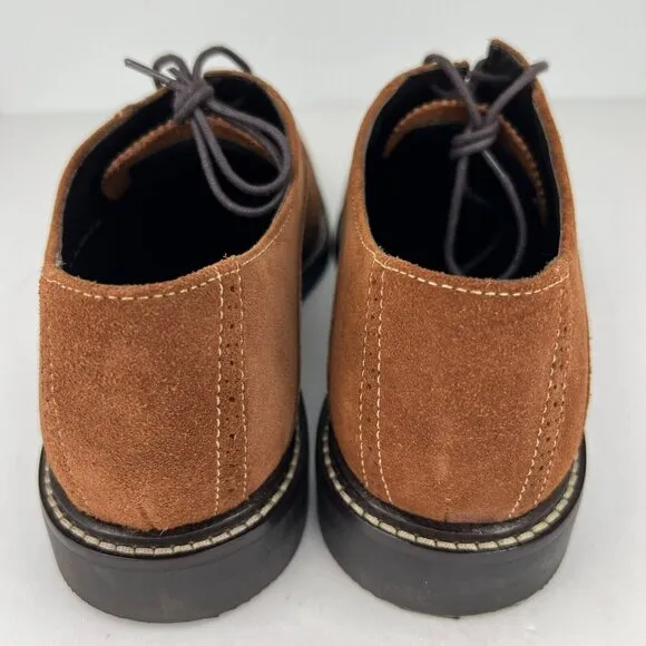 Cole Haan Mens C08646 Brown Solid Oxford Suede Leather Size 9 Dress Shoes