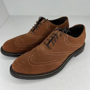Cole Haan Mens C08646 Brown Solid Oxford Suede Leather Size 9 Dress Shoes