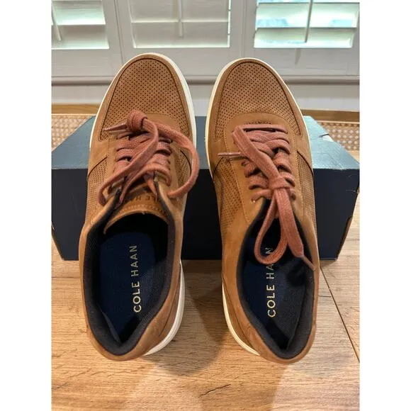 Cole Haan Men's Grand Crosscourt Modern Tennis Sneaker 8.5 NWOB Suede Cushioned