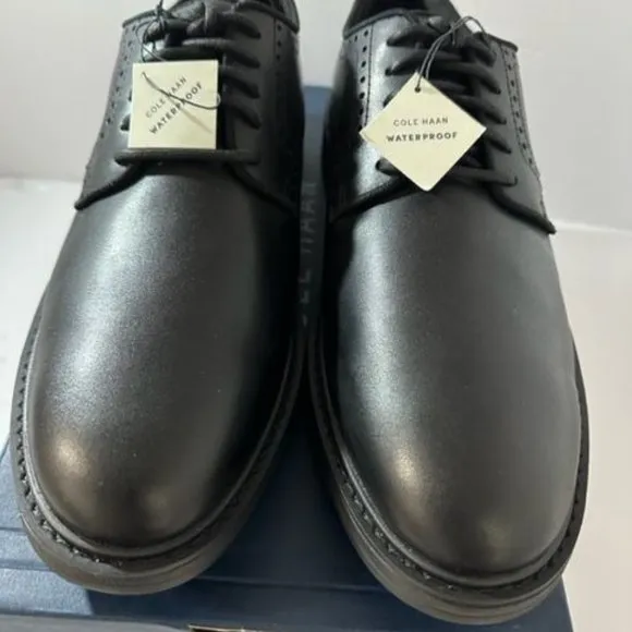 Cole Haan Men's The Go-To Oxford Shoe Waterproof  Black Size 10 New In Box