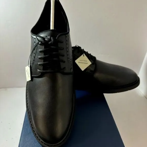 Cole Haan Men's The Go-To Oxford Shoe Waterproof  Black Size 10 New In Box