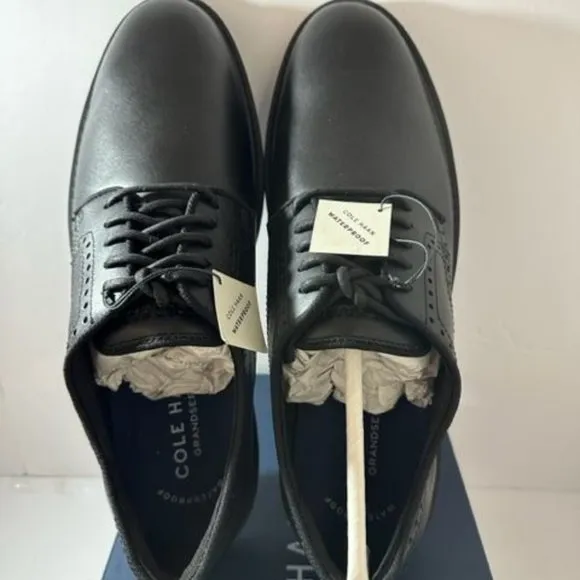 Cole Haan Men's The Go-To Oxford Shoe Waterproof  Black Size 10 New In Box