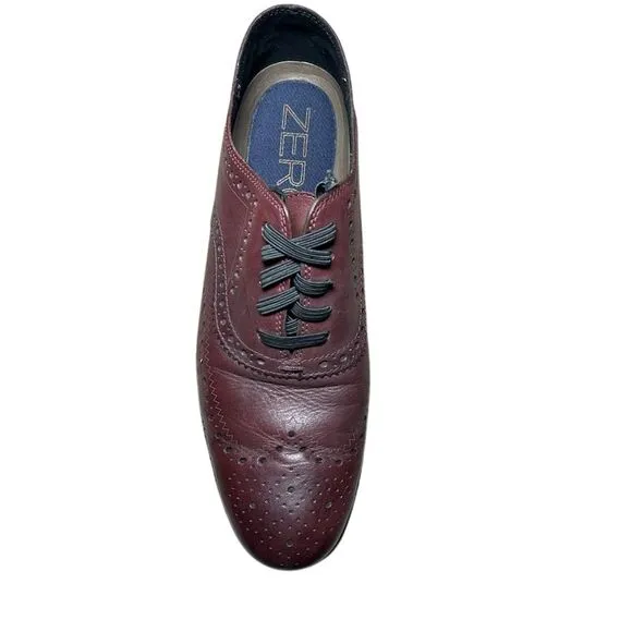 Cole Haan Men's Zerogrand Wingtip Oxford Shoes Burgundy 12 Size 9.5M