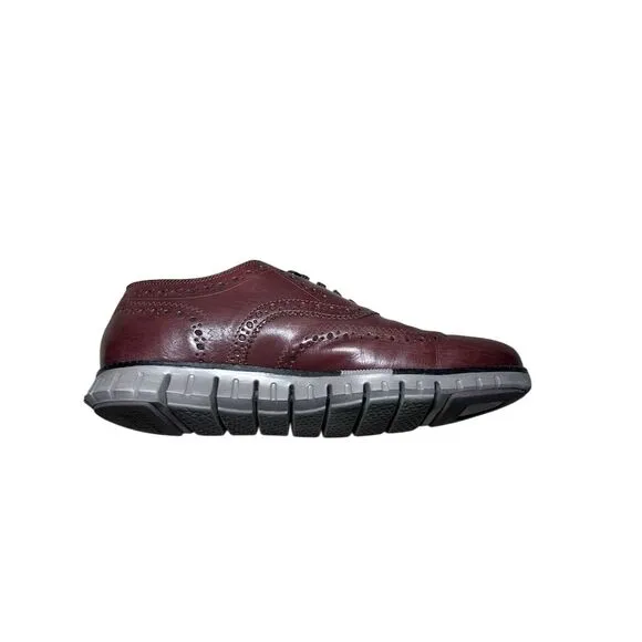 Cole Haan Men's Zerogrand Wingtip Oxford Shoes Burgundy 12 Size 9.5M