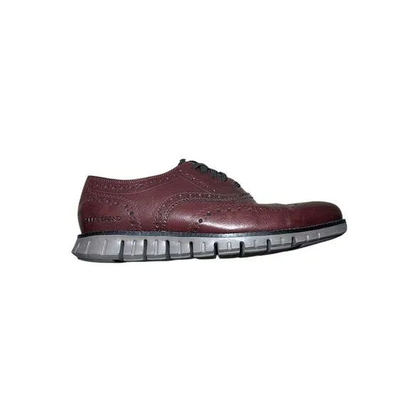Cole Haan Men's Zerogrand Wingtip Oxford Shoes Burgundy 12 Size 9.5M