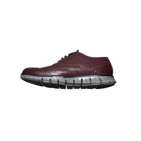 Cole Haan Men's Zerogrand Wingtip Oxford Shoes Burgundy 12 Size 9.5M