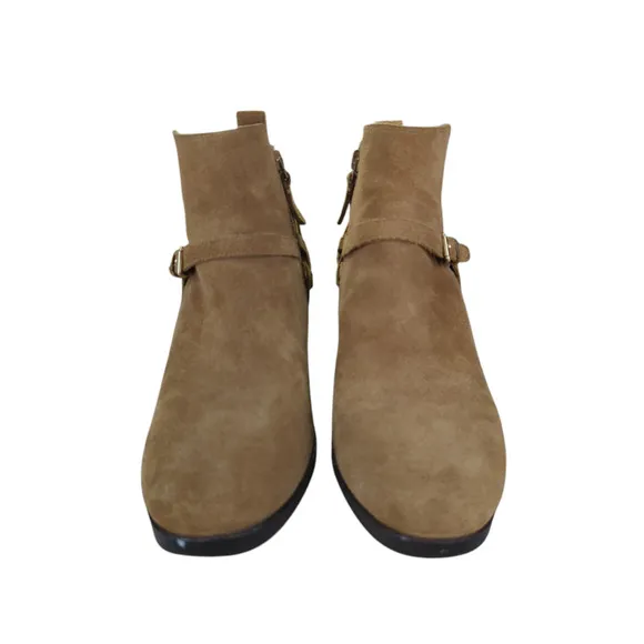Cole Haan Pearlie Suede Booties W07900 Camel Brown Ankle Boots Women's 8B