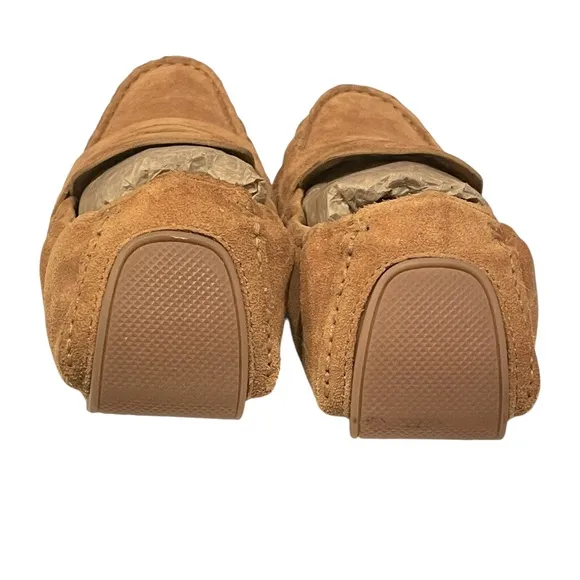 Cole Haan Tan Suede fur lined Drivers Moccasins Slippers style D40911