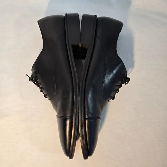 COLE HAAN Williams Formal Black Leather Cap Oxford Dress Shoes Men's Size 11M.