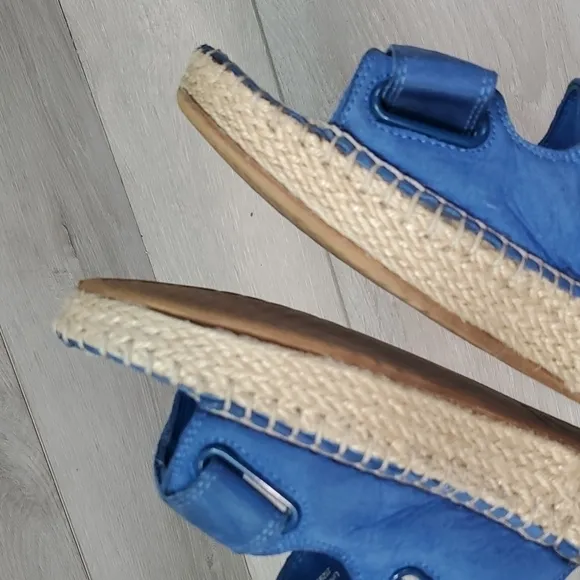 Cole Haan Womens Leather Hook&amp;loop Outdoor Espadrille Platform Sandal shoes 8.5