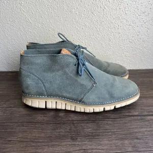 Cole‎ Haan Zerogrand Chukka Ankle Boots Suede Cyan Blue Mens Size 11.5 C22341