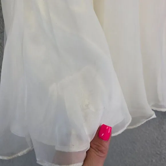 Colors Dress Womens 4 Gold‎ White Rhinestone Jeweled Goddess Luxury Prom Ball