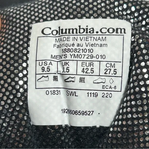 Columbia Black Hiking Boots with Durable Design