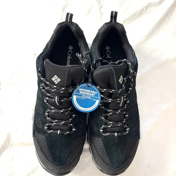 Columbia Men's Crestwood Waterproof Black hiking Shoes SZ 10 NWT