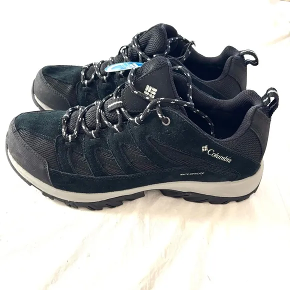 Columbia Men's Crestwood Waterproof Black hiking Shoes SZ 10 NWT