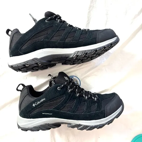 Columbia Men's Crestwood Waterproof Black hiking Shoes SZ 10 NWT
