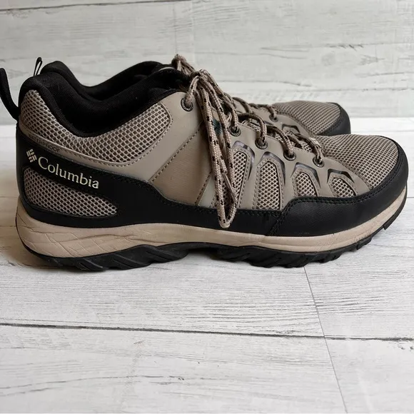Columbia Mens Granite Trail Waterproof Hiking Shoes 13 Gray Black Outdoor Trail