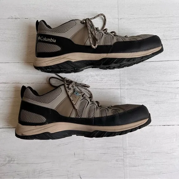 Columbia Mens Granite Trail Waterproof Hiking Shoes 13 Gray Black Outdoor Trail