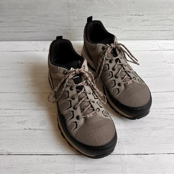 Columbia Mens Granite Trail Waterproof Hiking Shoes 13 Gray Black Outdoor Trail