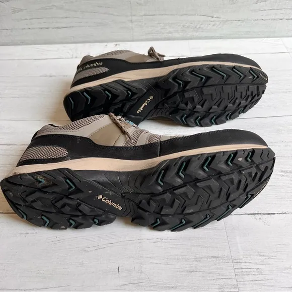 Columbia Mens Granite Trail Waterproof Hiking Shoes 13 Gray Black Outdoor Trail