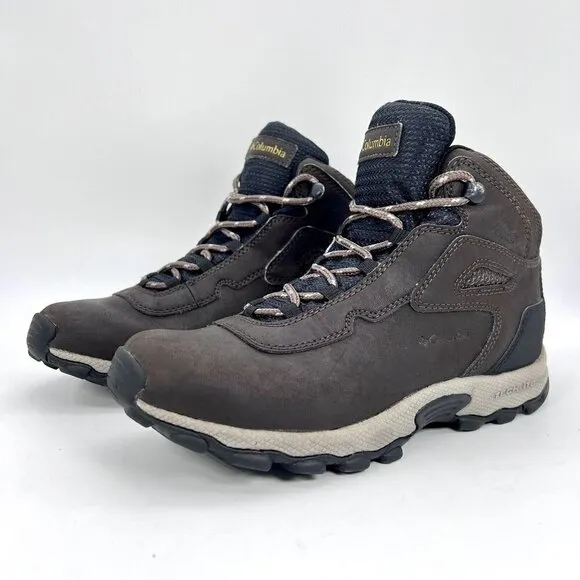 Columbia Newton Ridge Trail Boots YY5312-231 Hiking Brown Leather Boys Size 6
