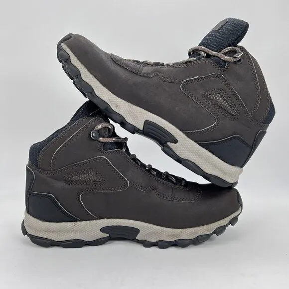 Columbia Newton Ridge Trail Boots YY5312-231 Hiking Brown Leather Boys Size 6