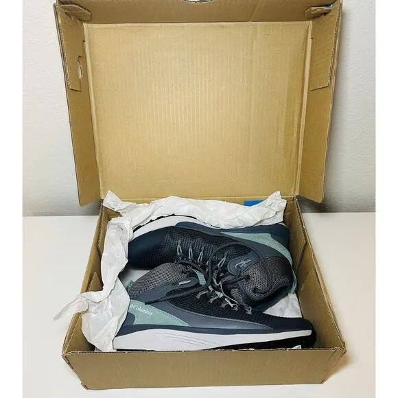 COLUMBIA Trailstorm Mid Waterproof Graphite Green Outdoor Shoe Women's 10.5 NEW