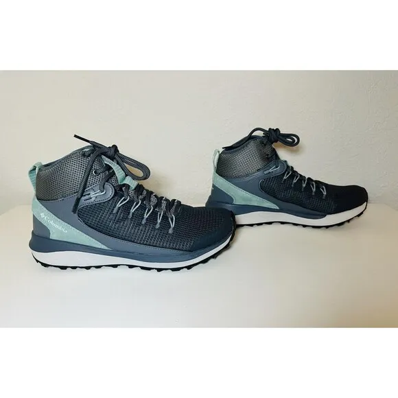 COLUMBIA Trailstorm Mid Waterproof Graphite Green Outdoor Shoe Women's 10.5 NEW