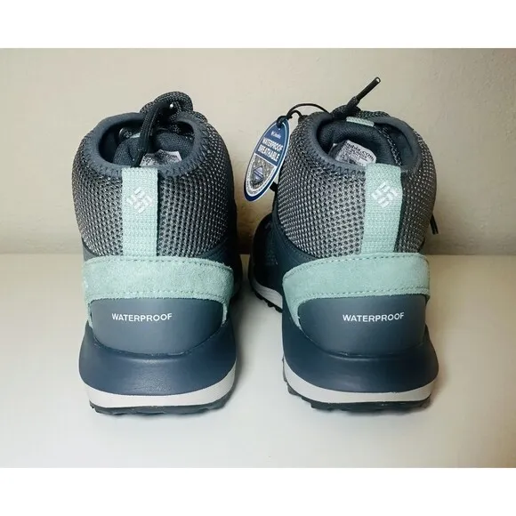 COLUMBIA Trailstorm Mid Waterproof Graphite Green Outdoor Shoe Women's 10.5 NEW