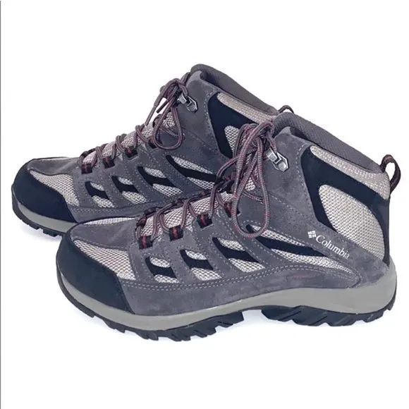Columbia Unisx Gray Crestwood Mid Waterproof Hiking Boot