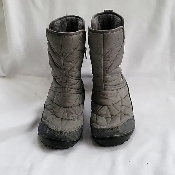 Columbia Winter Snow Waterproof Grey Boots w/ Omni-heat &amp; Omni-grip - Unisex 4Y