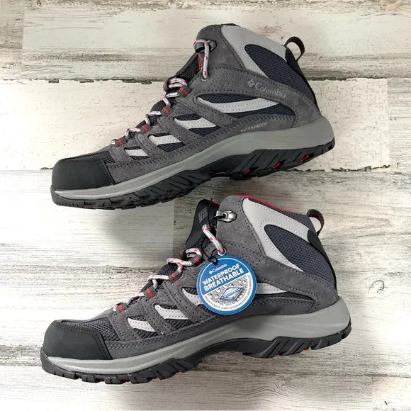 Columbia Women’s Crestwood Mid Lace Up Waterproof Hiking Boots Size 9 NIB