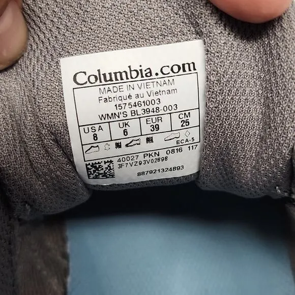 Columbia Women's Redmond Grey Outdoor Hiking Shoes Size 8