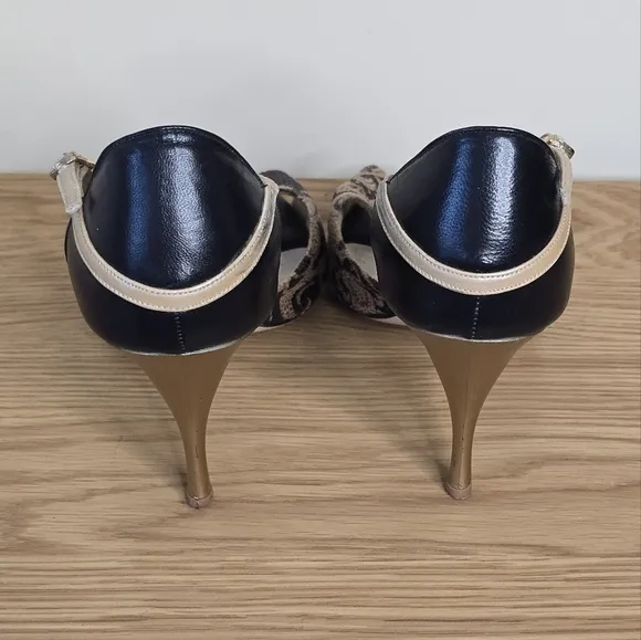 Comme il Faut Women’s Black Tan Leather Argentine Tango Dance Heels Size 11