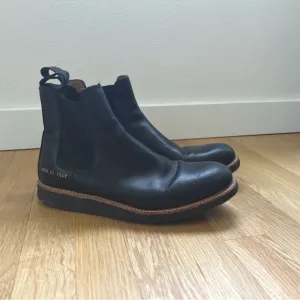 Common Projects Leather Men's Chelsea Ankle Boots Black 41